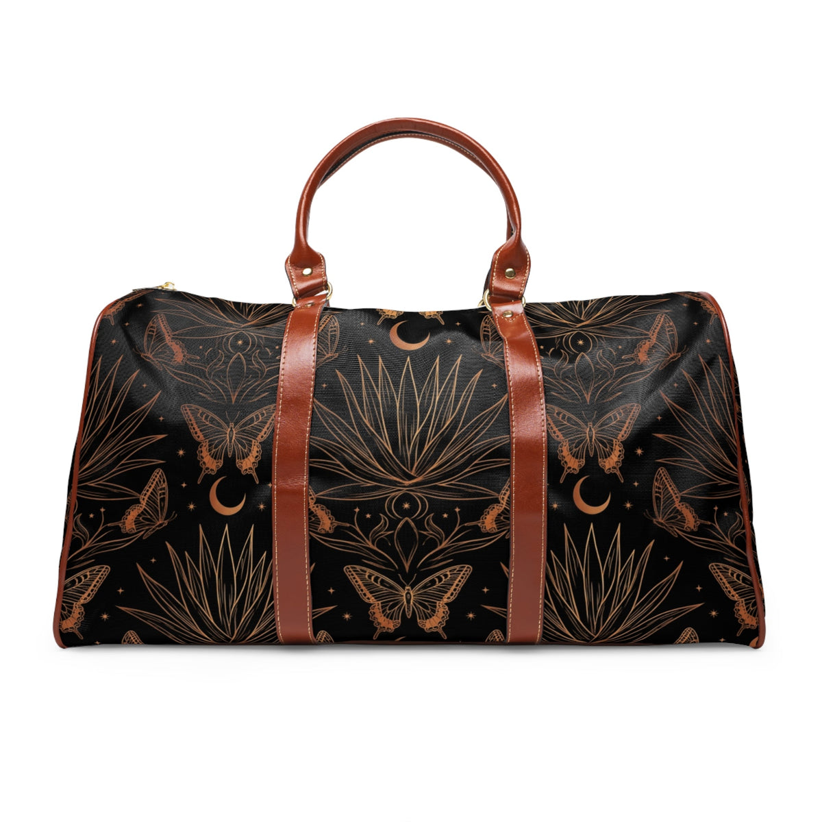 Mystic Moon Travel Bag — Waterproof Duffle with Celestial Butterfly Design - Dark Sky Outpost