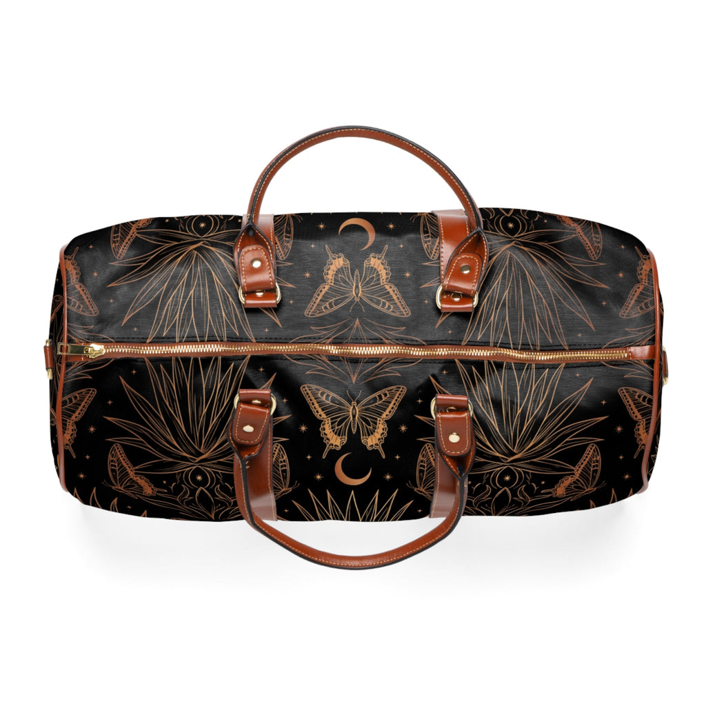 Mystic Moon Travel Bag — Waterproof Duffle with Celestial Butterfly Design - Dark Sky Outpost