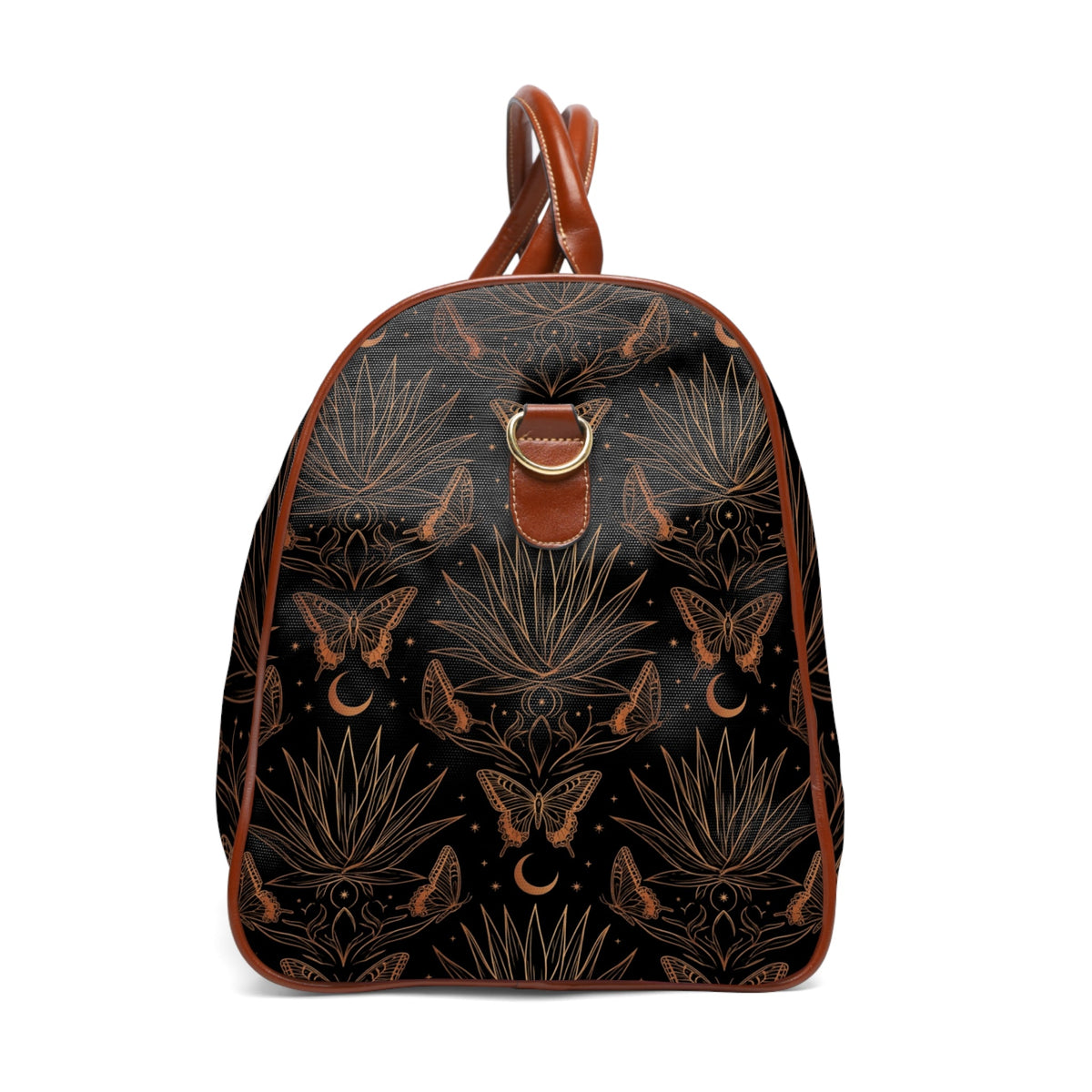 Mystic Moon Travel Bag — Waterproof Duffle with Celestial Butterfly Design - Dark Sky Outpost