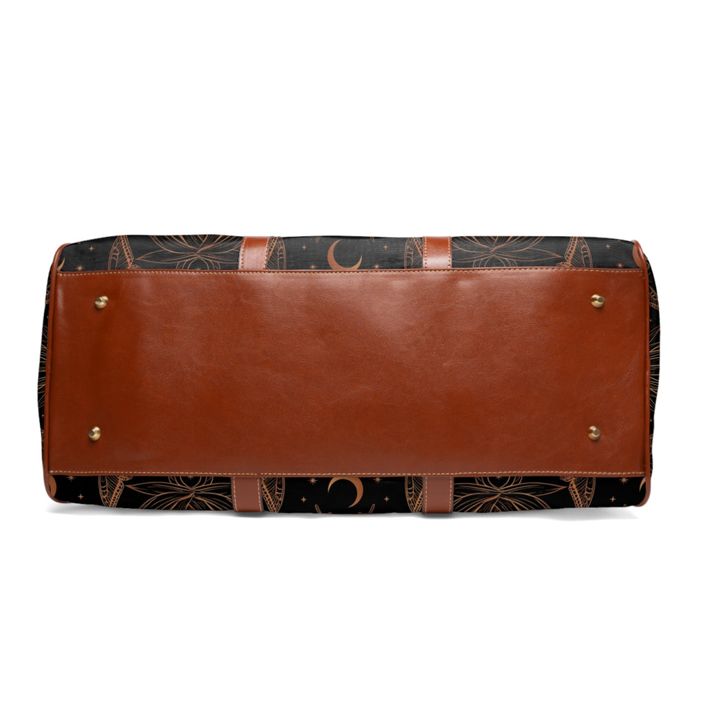 Mystic Moon Travel Bag — Waterproof Duffle with Celestial Butterfly Design - Dark Sky Outpost