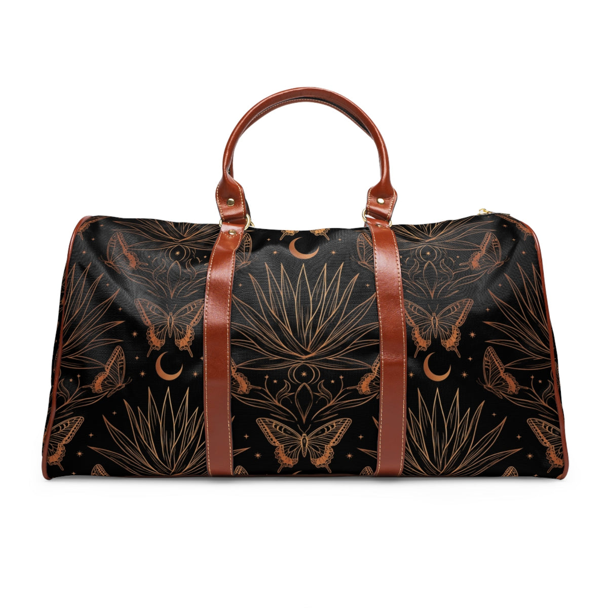 Mystic Moon Travel Bag — Waterproof Duffle with Celestial Butterfly Design - Dark Sky Outpost