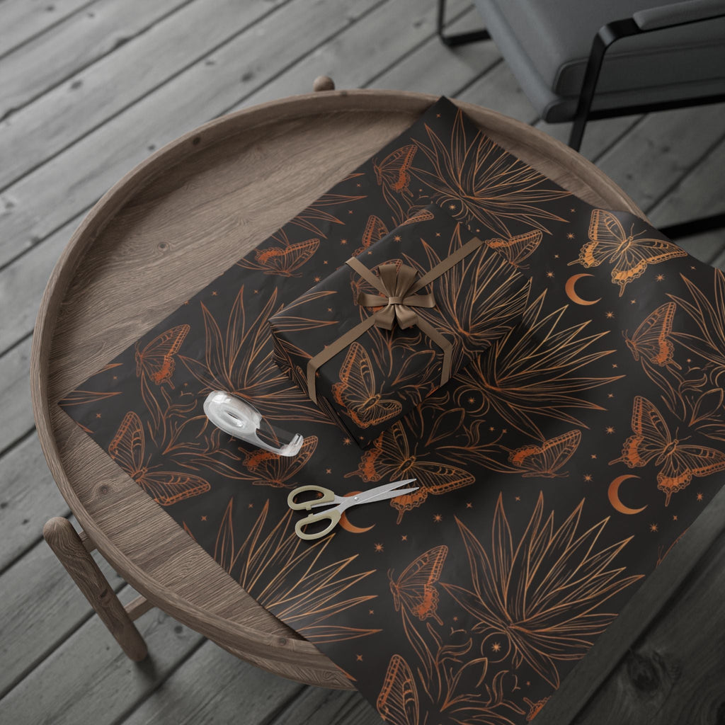 Mystic Moths & Moon Wrapping Paper - Dark Sky Outpost
