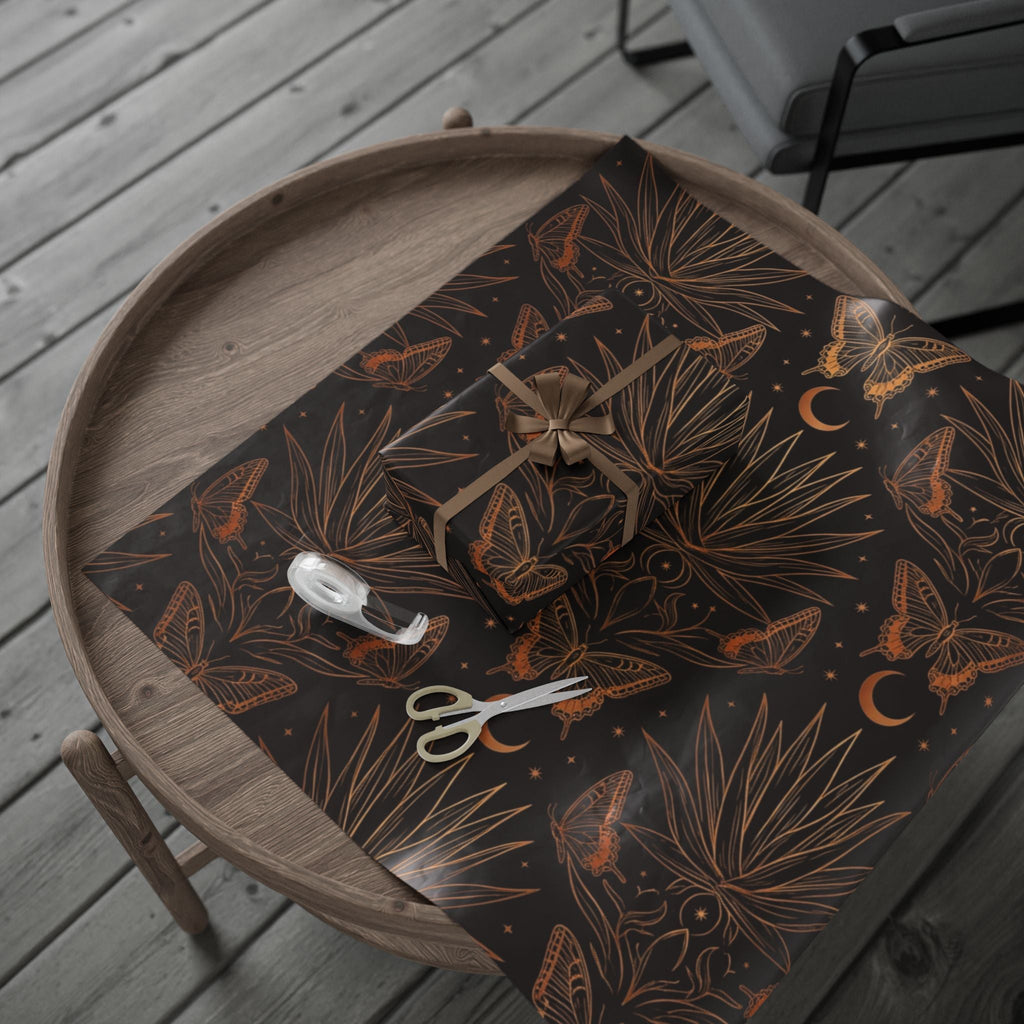 Mystic Moths & Moon Wrapping Paper - Dark Sky Outpost