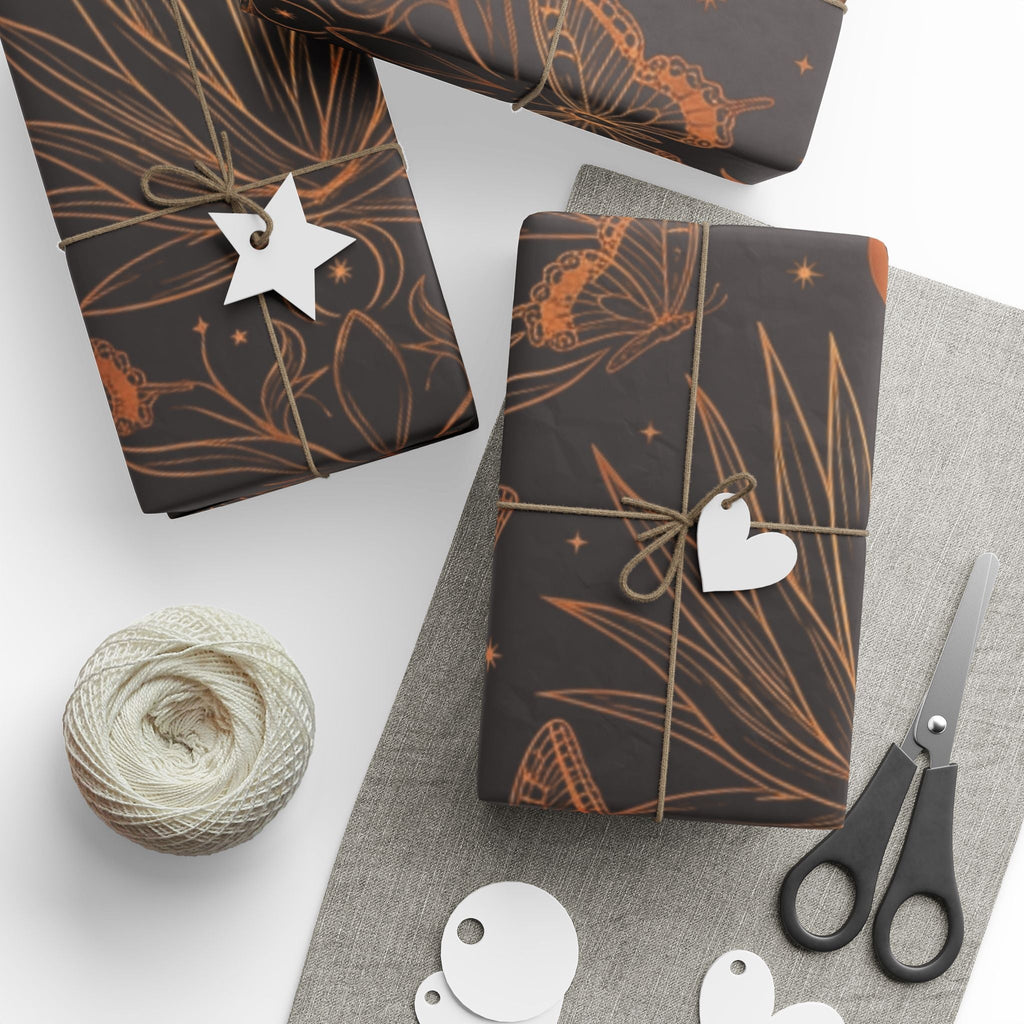 Mystic Moths & Moon Wrapping Paper - Dark Sky Outpost