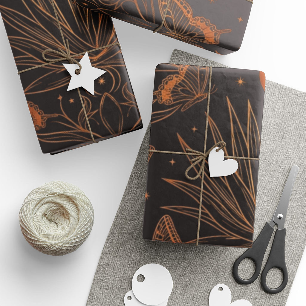 Mystic Moths & Moon Wrapping Paper - Dark Sky Outpost