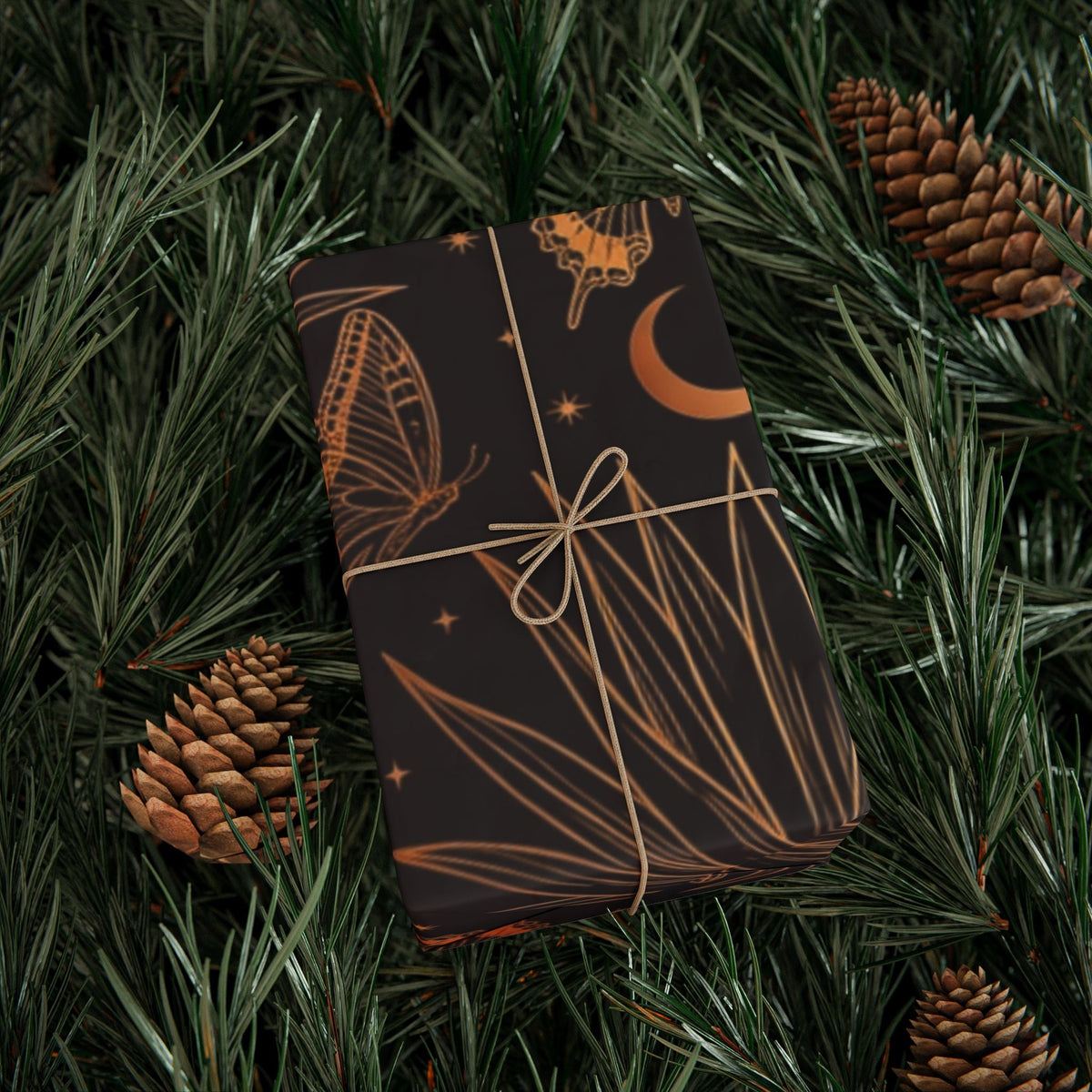 Mystic Moths & Moon Wrapping Paper - Dark Sky Outpost