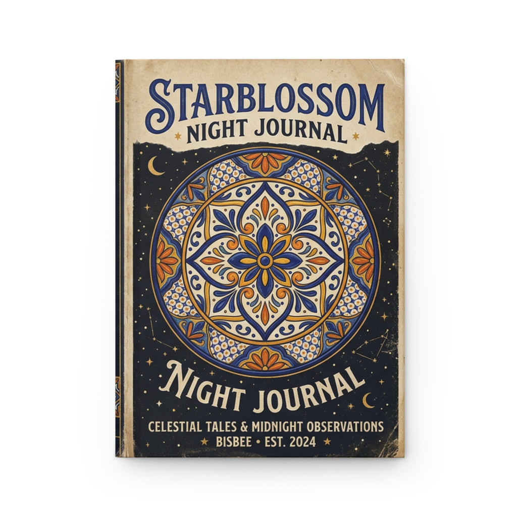 Night Journal — Starblossom Celestial Hardcover Journal (Lined) - Dark Sky Outpost