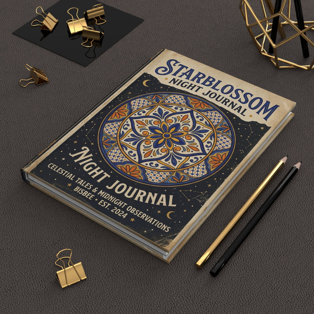 Night Journal — Starblossom Celestial Hardcover Journal (Lined) - Dark Sky Outpost
