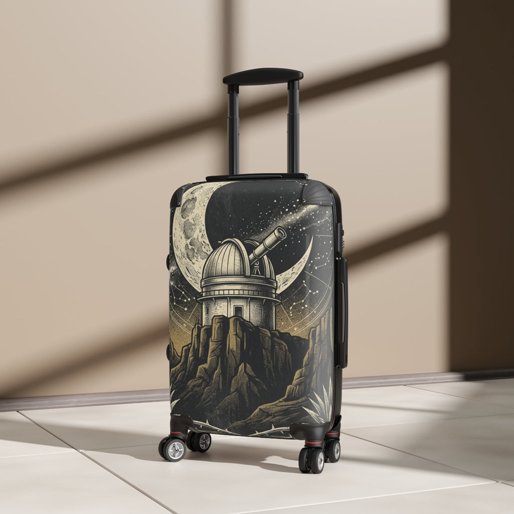 Observatory Telescope Suitcase — Cosmic Moon Travel Luggage - Dark Sky Outpost