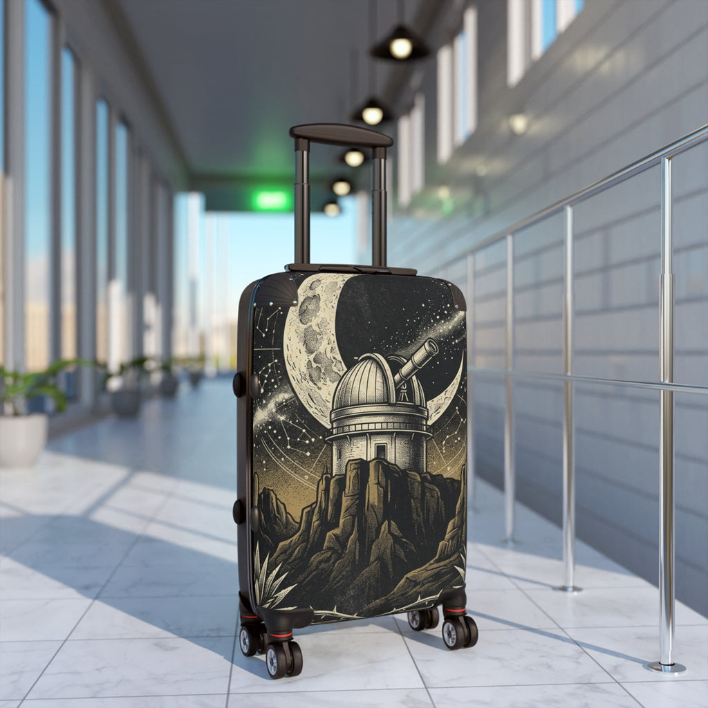 Observatory Telescope Suitcase — Cosmic Moon Travel Luggage - Dark Sky Outpost
