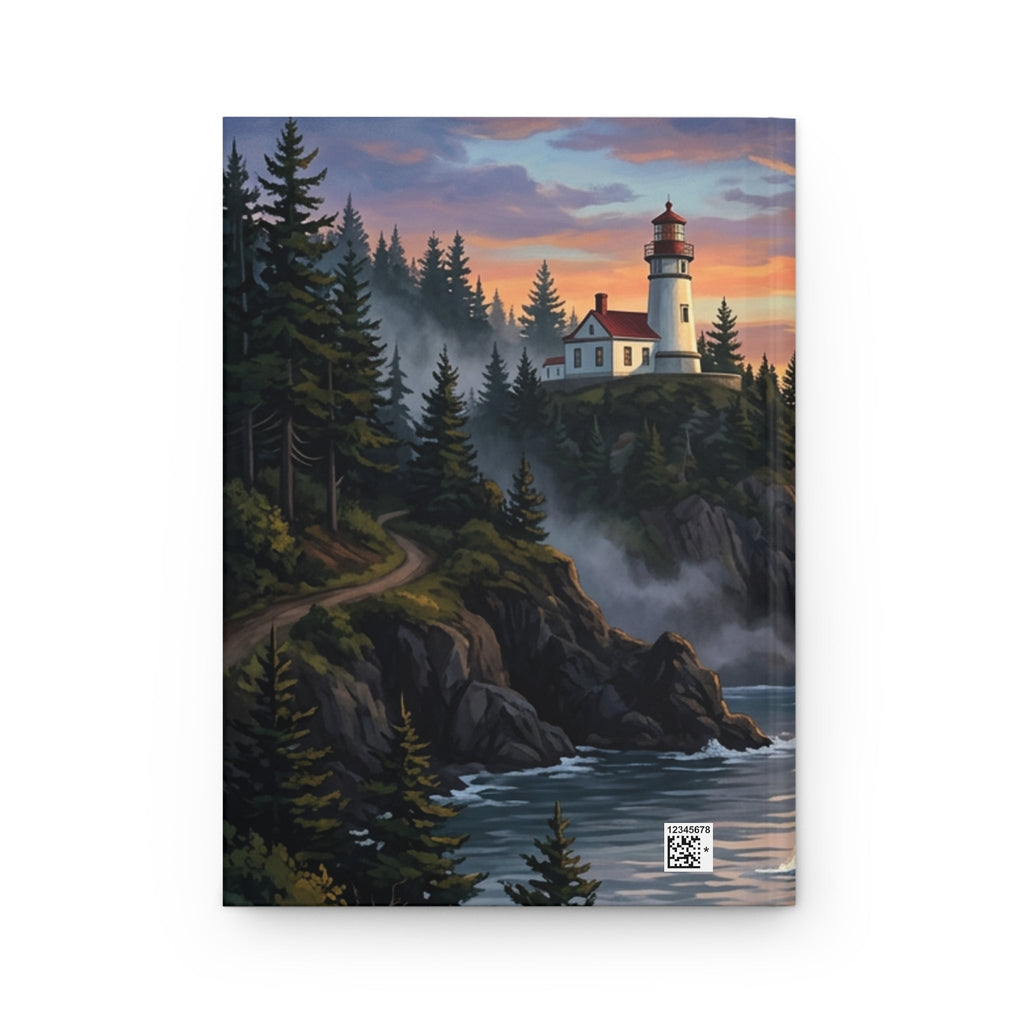 Print It Your Way Coastal Orca & Lighthouse Hardcover Journal - Dark Sky Outpost