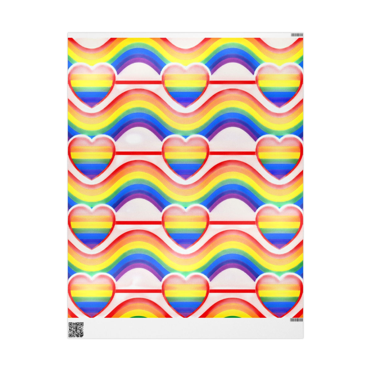 Rainbow Heart Wrapping Paper — LGBTQ+ Pride Gift Wrap - Dark Sky Outpost
