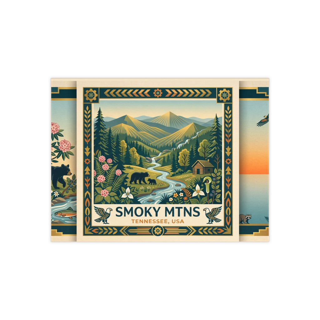 Smoky Mountains Ceramic Photo Tile – Tennessee Scenic Keepsake - Dark Sky Outpost