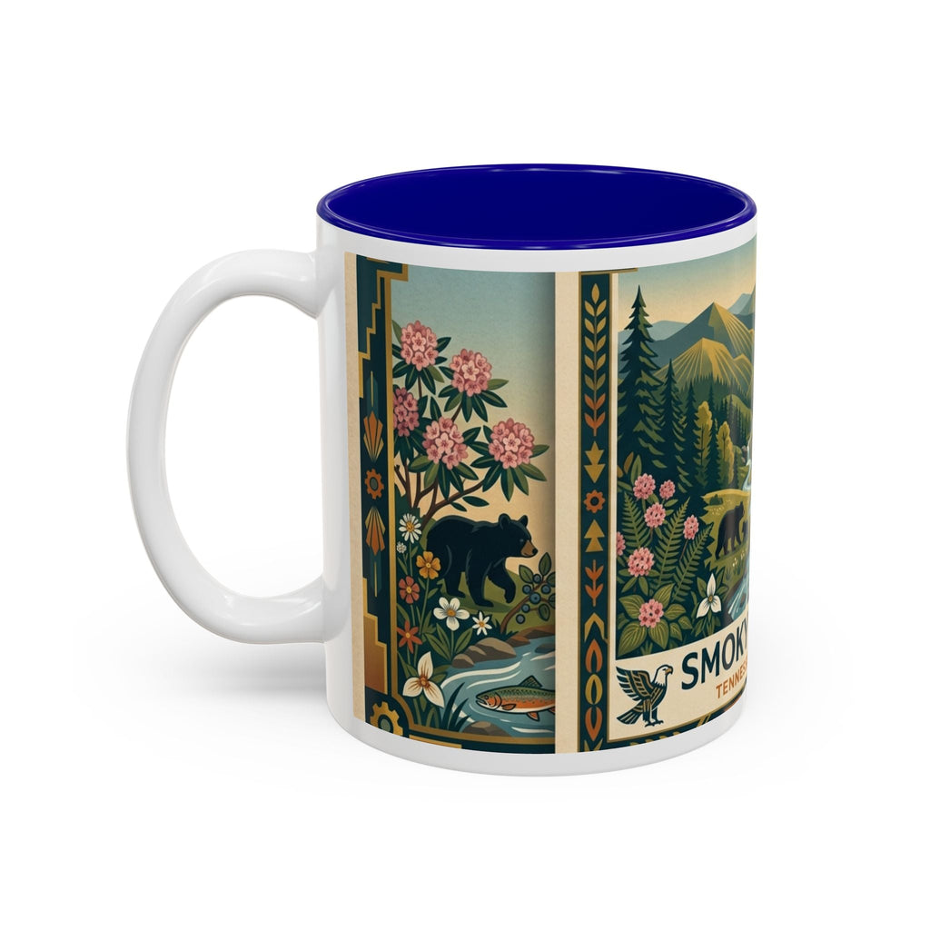 Smoky Mtns Scenic Accent Mug — Tennessee Mountains Coffee Cup (11oz/15oz) - Dark Sky Outpost