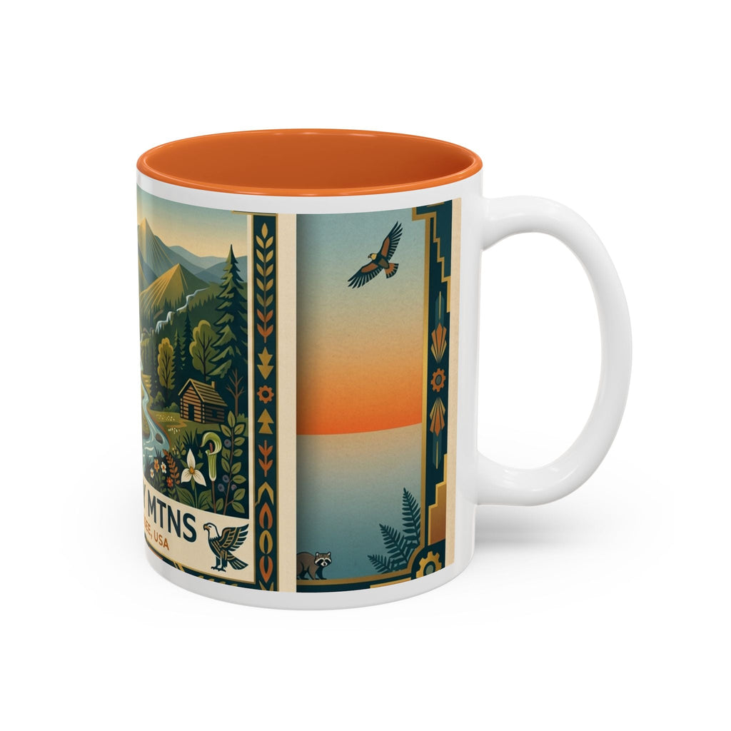 Smoky Mtns Scenic Accent Mug — Tennessee Mountains Coffee Cup (11oz/15oz) - Dark Sky Outpost