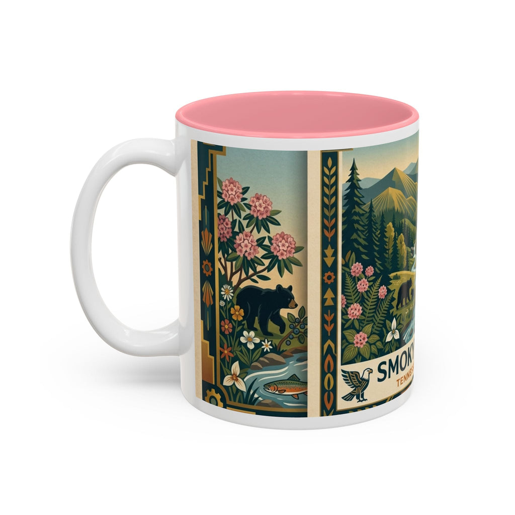 Smoky Mtns Scenic Accent Mug — Tennessee Mountains Coffee Cup (11oz/15oz) - Dark Sky Outpost