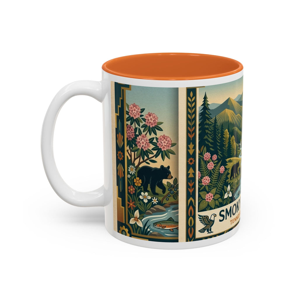 Smoky Mtns Scenic Accent Mug — Tennessee Mountains Coffee Cup (11oz/15oz) - Dark Sky Outpost