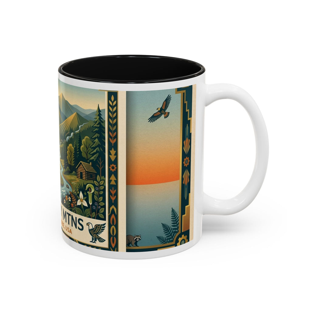 Smoky Mtns Scenic Accent Mug — Tennessee Mountains Coffee Cup (11oz/15oz) - Dark Sky Outpost