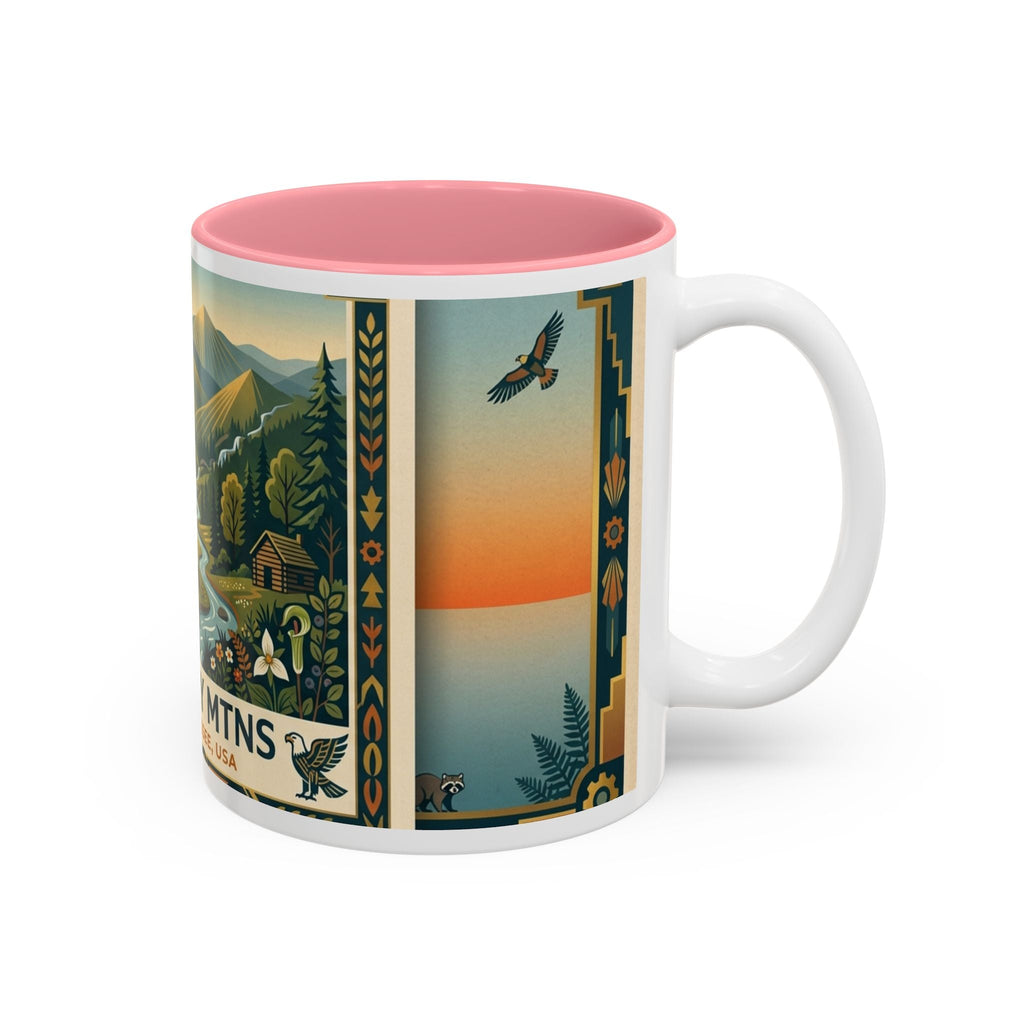 Smoky Mtns Scenic Accent Mug — Tennessee Mountains Coffee Cup (11oz/15oz) - Dark Sky Outpost