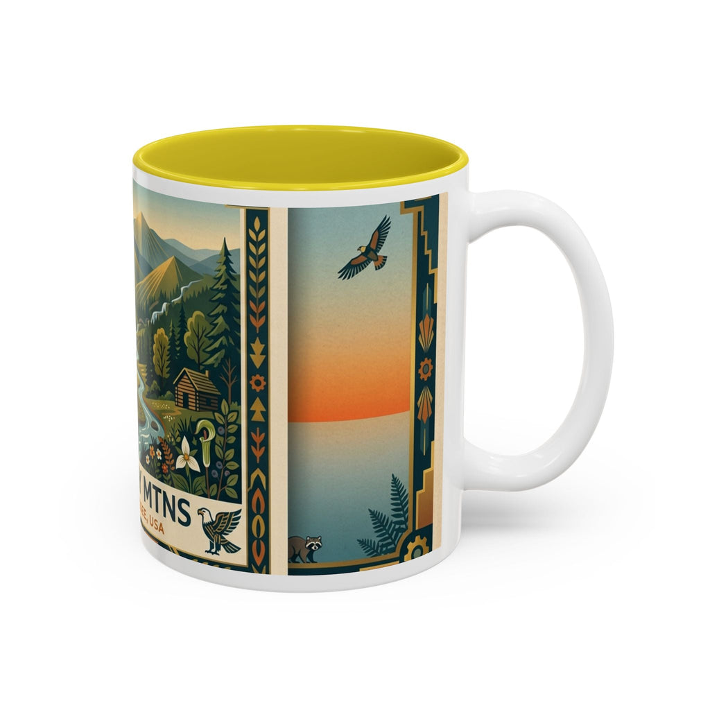 Smoky Mtns Scenic Accent Mug — Tennessee Mountains Coffee Cup (11oz/15oz) - Dark Sky Outpost