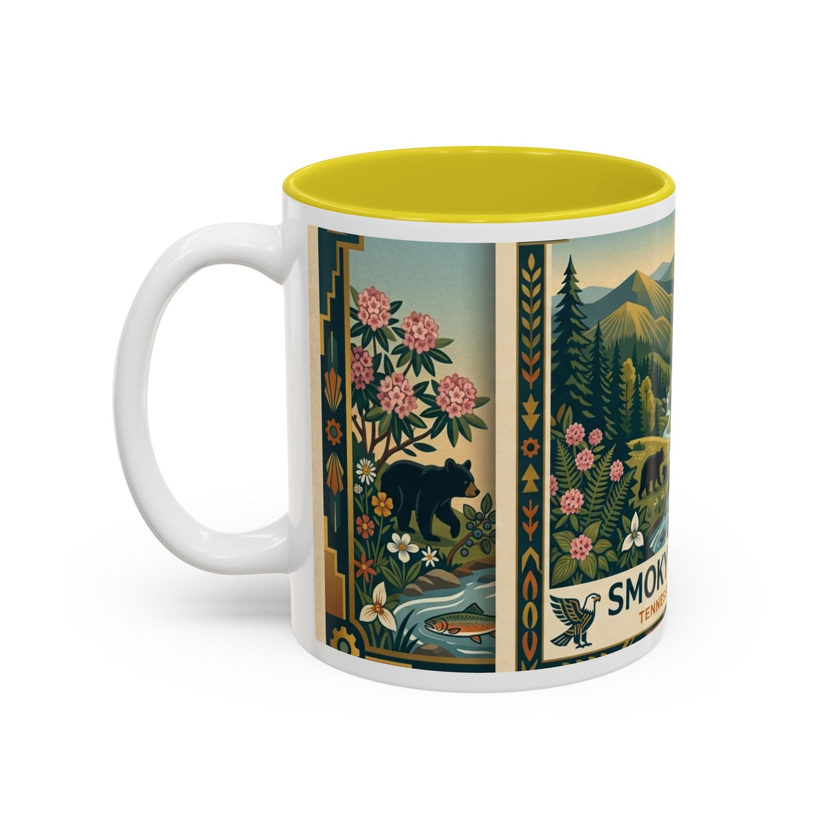 Smoky Mtns Scenic Accent Mug — Tennessee Mountains Coffee Cup (11oz/15oz) - Dark Sky Outpost