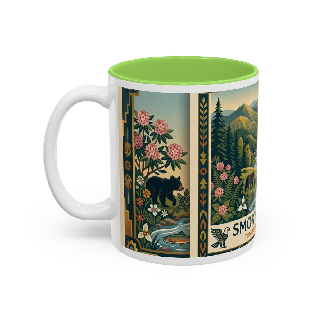 Smoky Mtns Scenic Accent Mug — Tennessee Mountains Coffee Cup (11oz/15oz) - Dark Sky Outpost