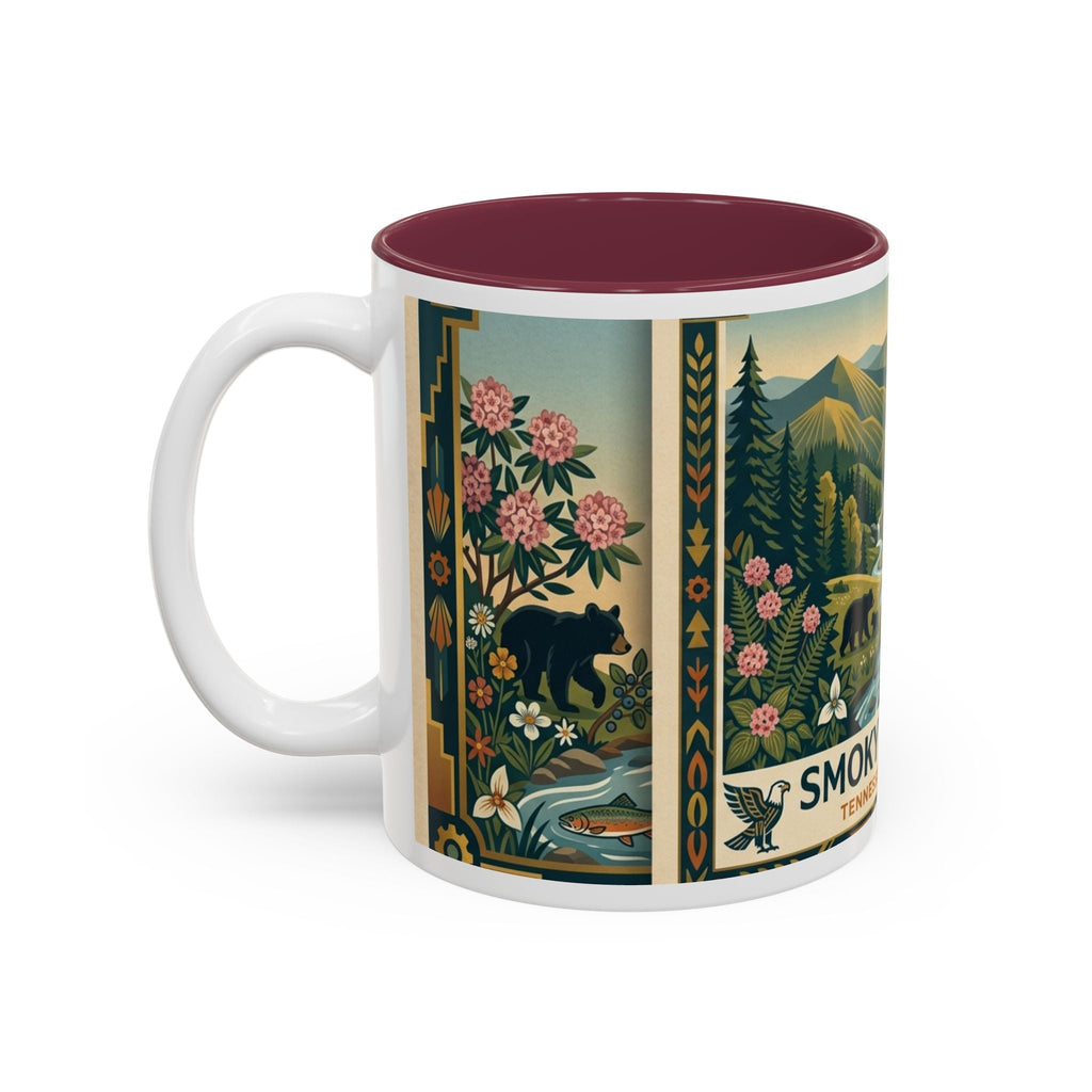 Smoky Mtns Scenic Accent Mug — Tennessee Mountains Coffee Cup (11oz/15oz) - Dark Sky Outpost