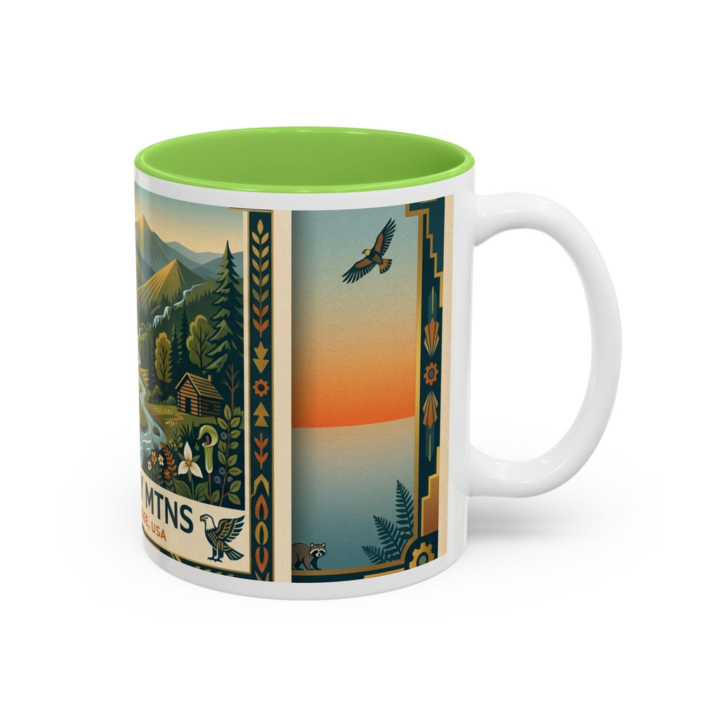Smoky Mtns Scenic Accent Mug — Tennessee Mountains Coffee Cup (11oz/15oz) - Dark Sky Outpost