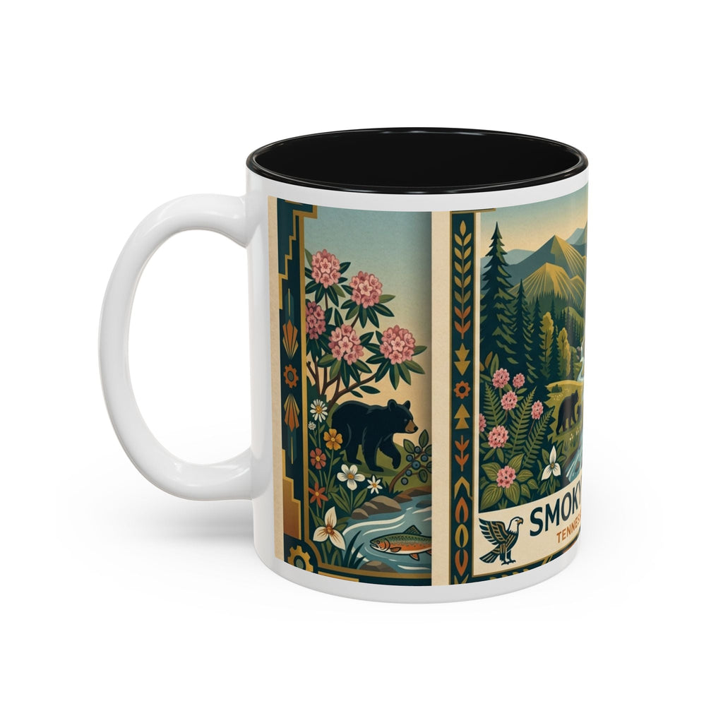 Smoky Mtns Scenic Accent Mug — Tennessee Mountains Coffee Cup (11oz/15oz) - Dark Sky Outpost