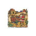 Southwestern Santa Wooden Ornament - Dark Sky Outpost