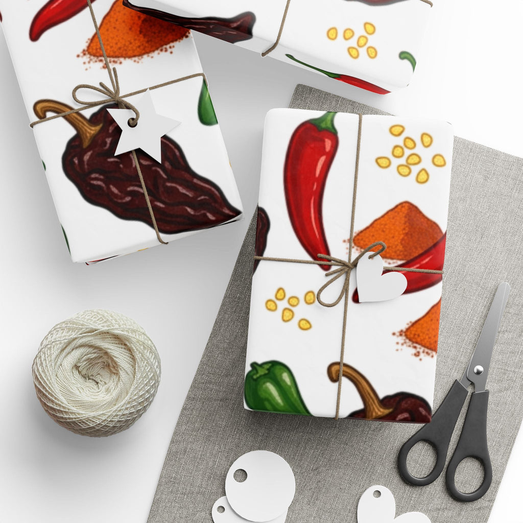 Spicy Chili Pepper Wrapping Paper - Dark Sky Outpost
