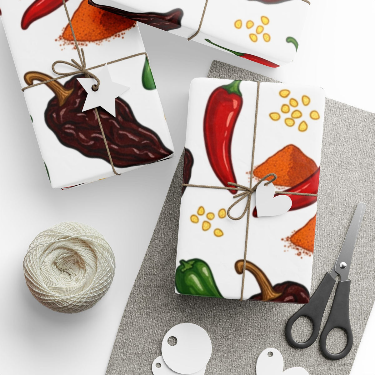 Spicy Chili Pepper Wrapping Paper - Dark Sky Outpost