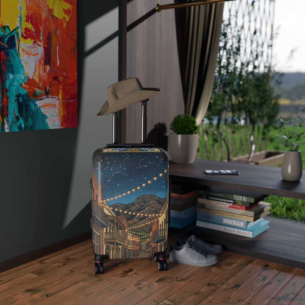 Starry Mountain Town Travel Suitcase - Dark Sky Outpost
