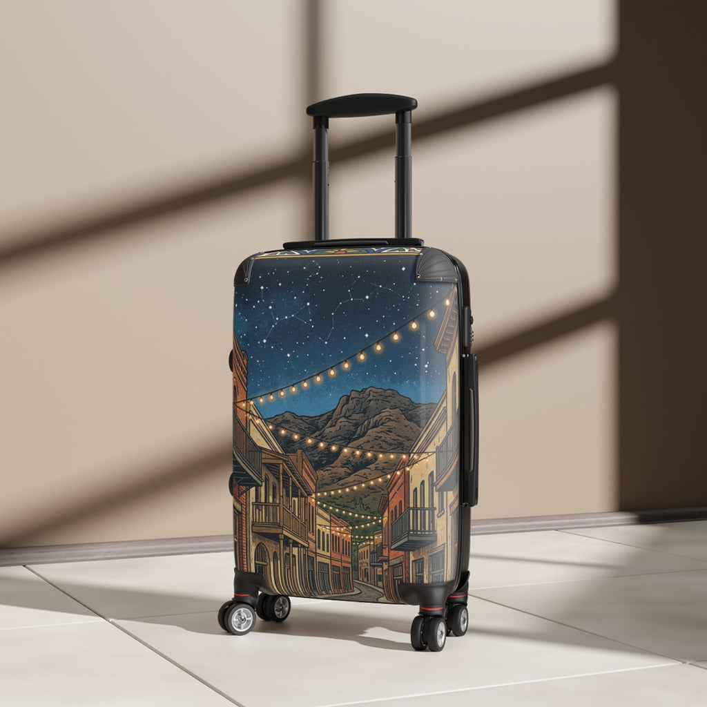 Starry Mountain Town Travel Suitcase - Dark Sky Outpost