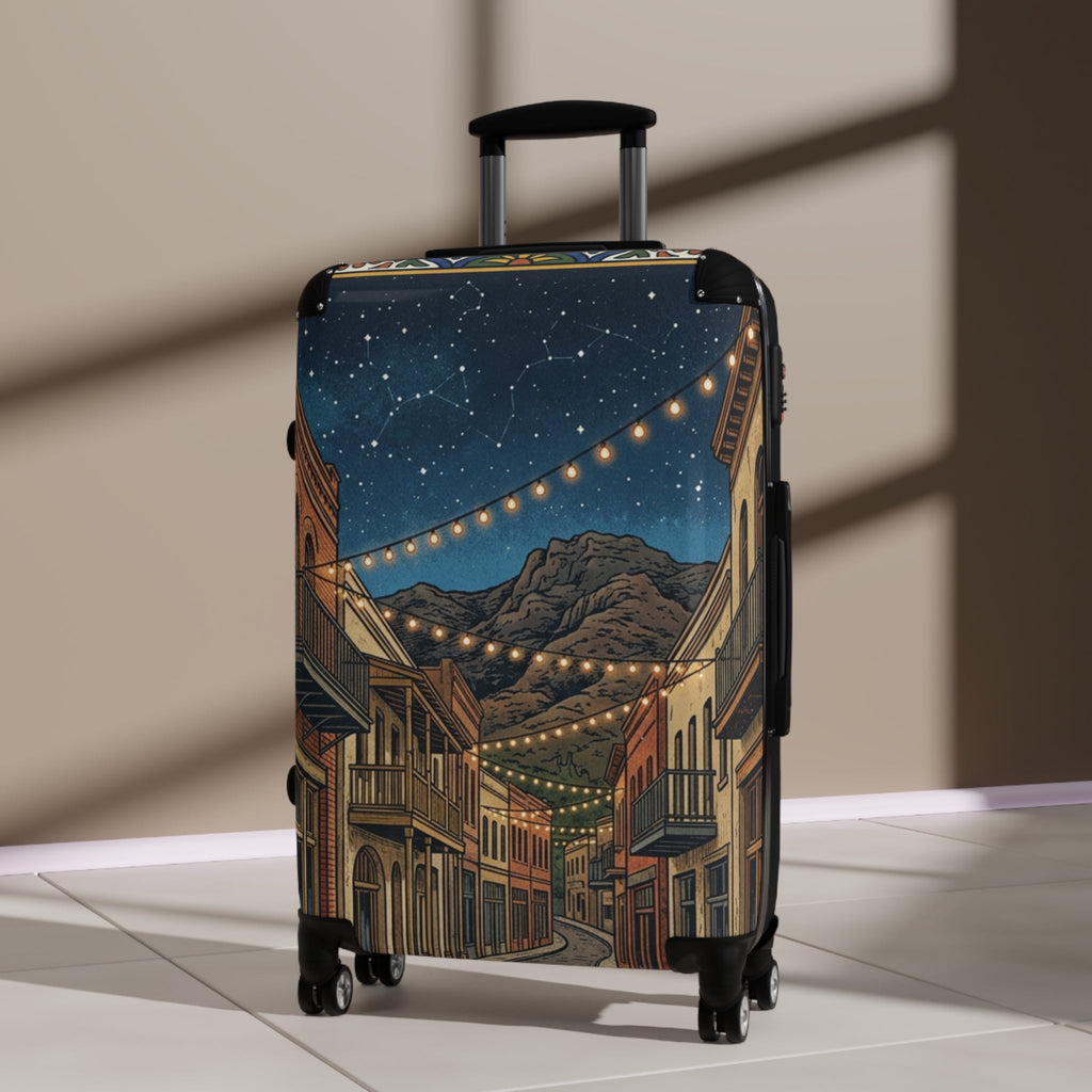 Starry Mountain Town Travel Suitcase - Dark Sky Outpost