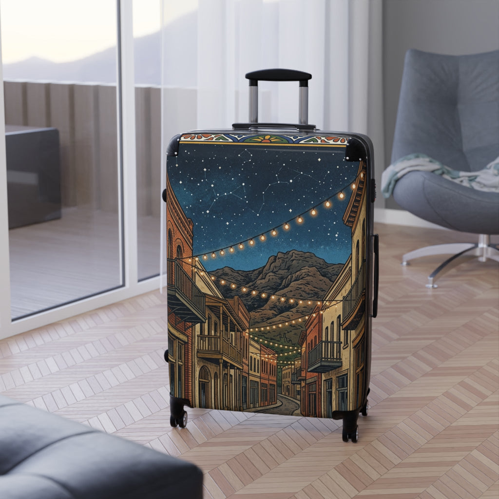 Starry Mountain Town Travel Suitcase - Dark Sky Outpost