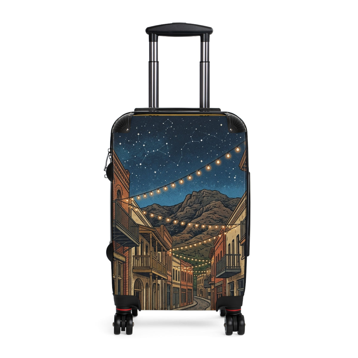 Starry Mountain Town Travel Suitcase - Dark Sky Outpost