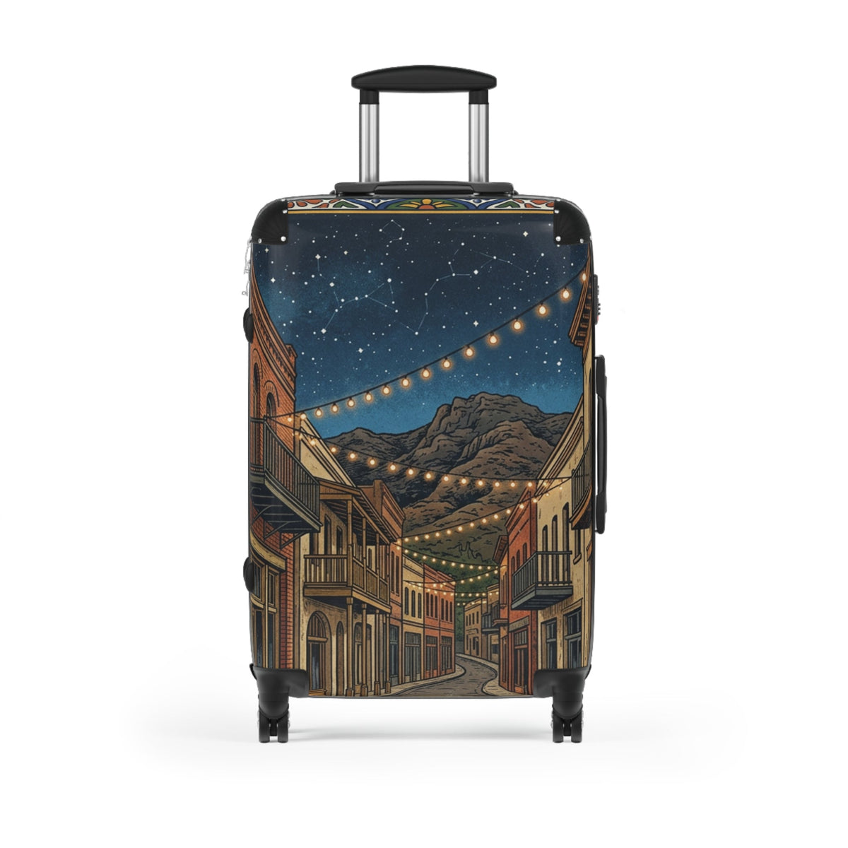 Starry Mountain Town Travel Suitcase - Dark Sky Outpost