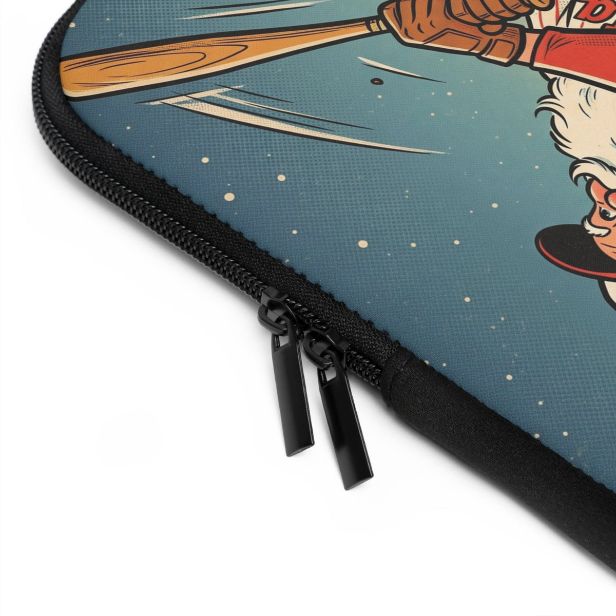 Vintage Baseball Santa Laptop Sleeve - Dark Sky Outpost