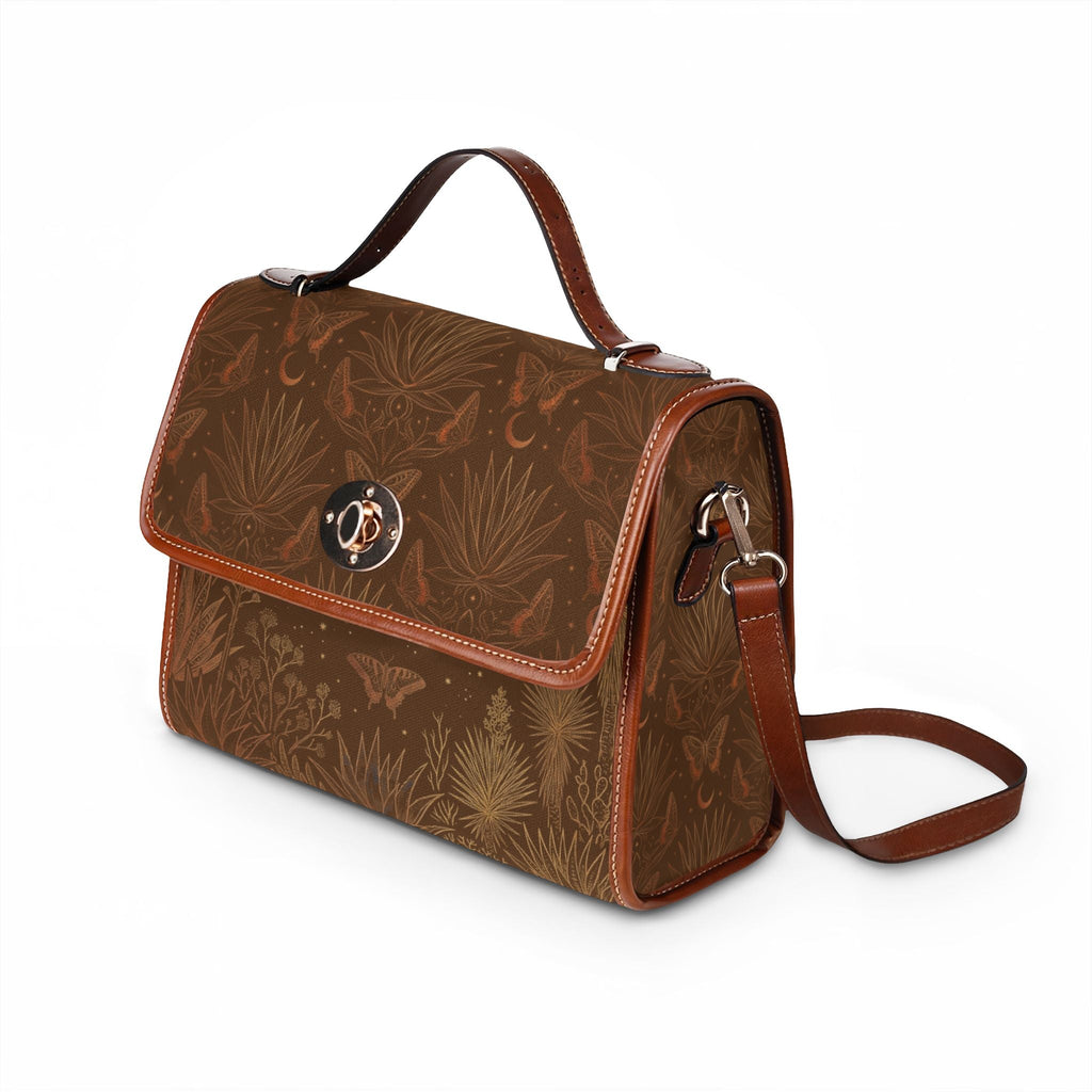 Vintage Botanical Waterproof Canvas Bag - Dark Sky Outpost
