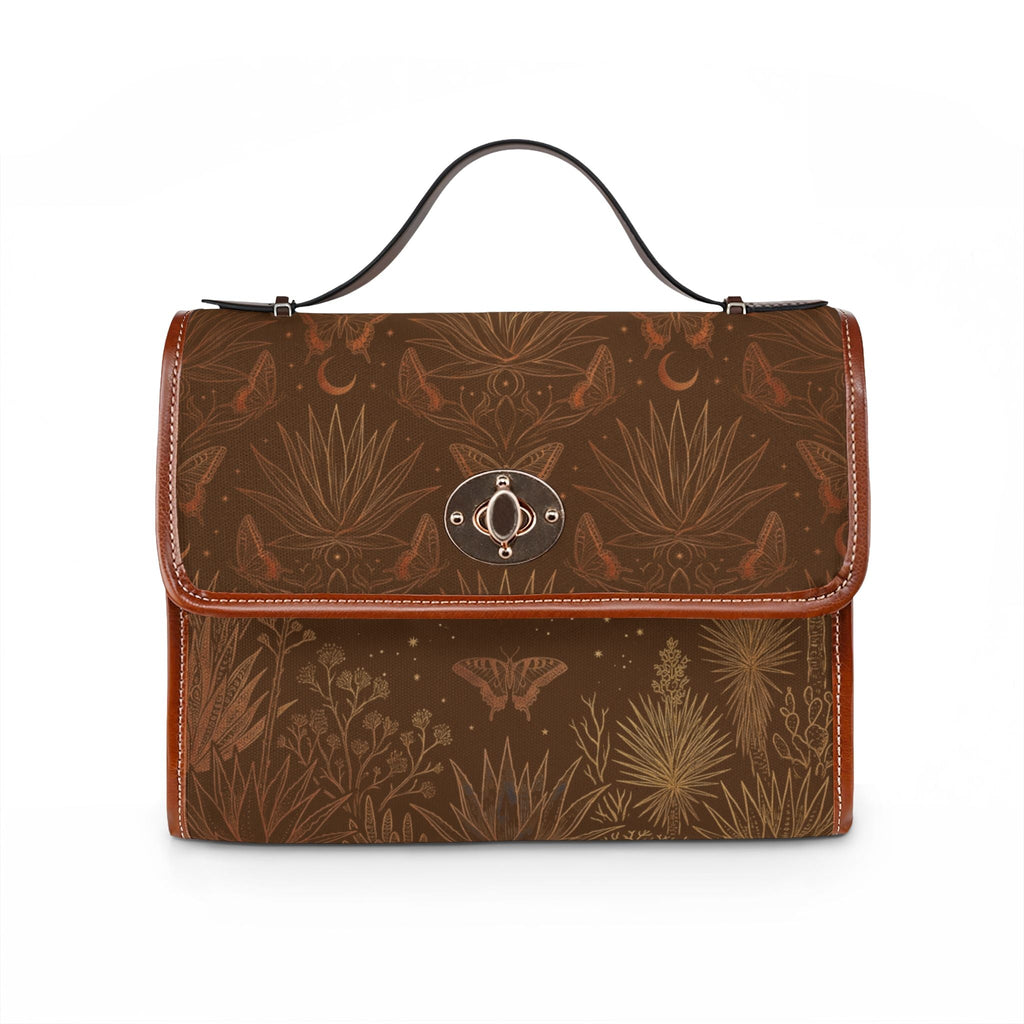 Vintage Botanical Waterproof Canvas Bag - Dark Sky Outpost