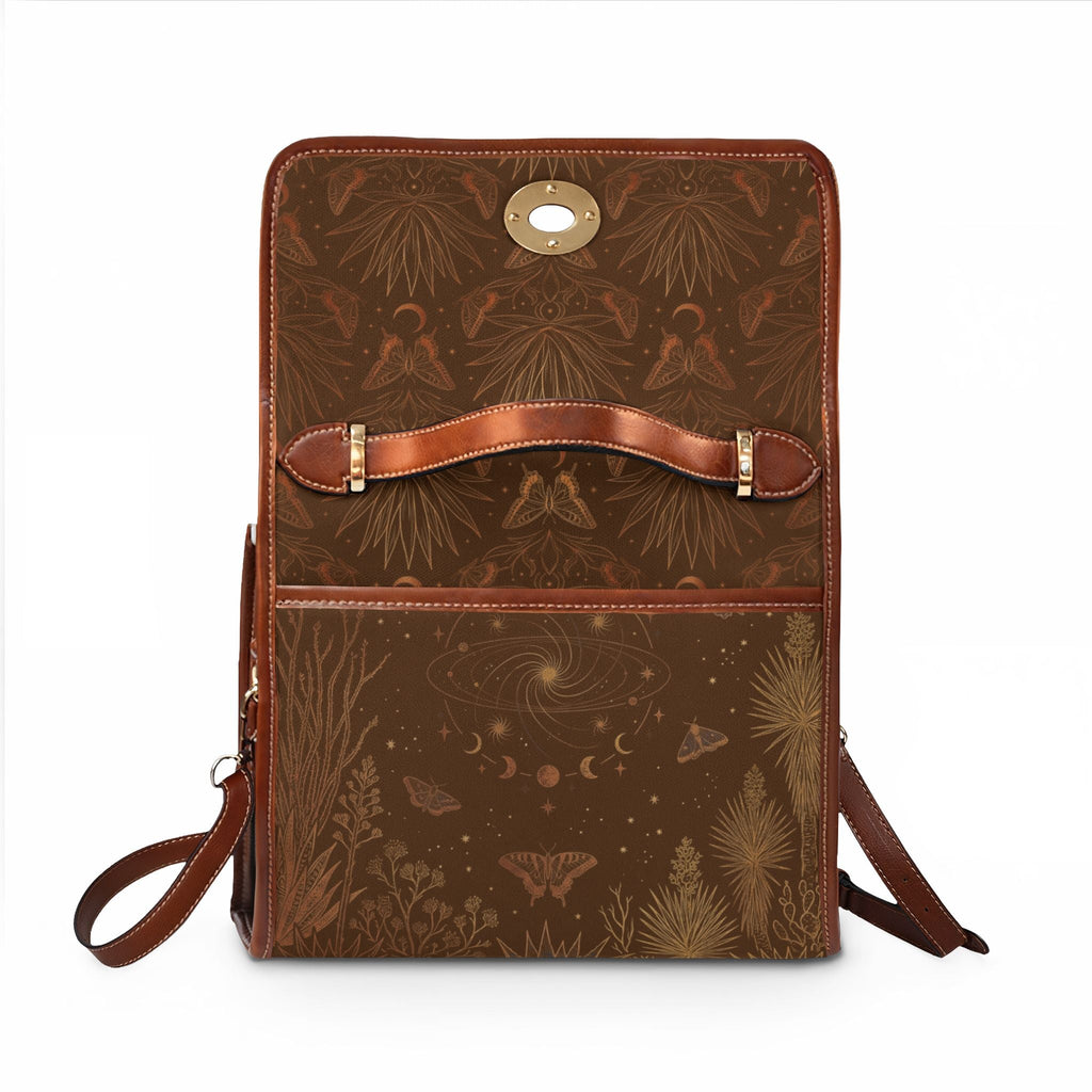 Vintage Botanical Waterproof Canvas Bag - Dark Sky Outpost