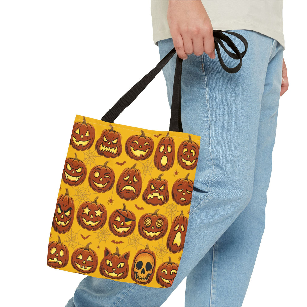 Vintage Halloween Jack-O'-Lantern Pumpkin Tote Bag - Dark Sky Outpost