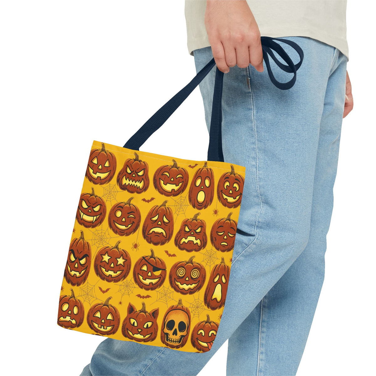 Vintage Halloween Jack-O'-Lantern Pumpkin Tote Bag - Dark Sky Outpost
