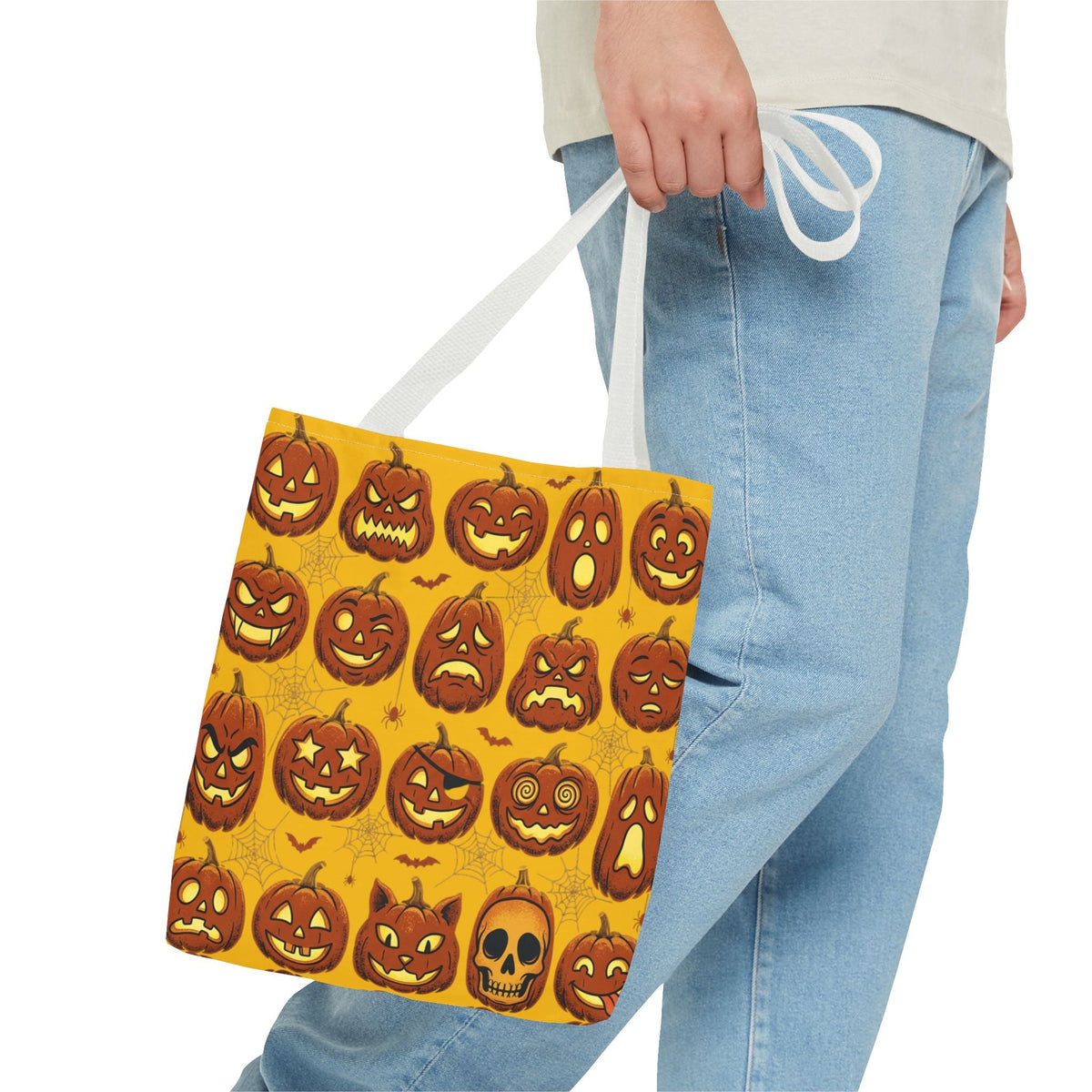 Vintage Halloween Jack-O'-Lantern Pumpkin Tote Bag - Dark Sky Outpost