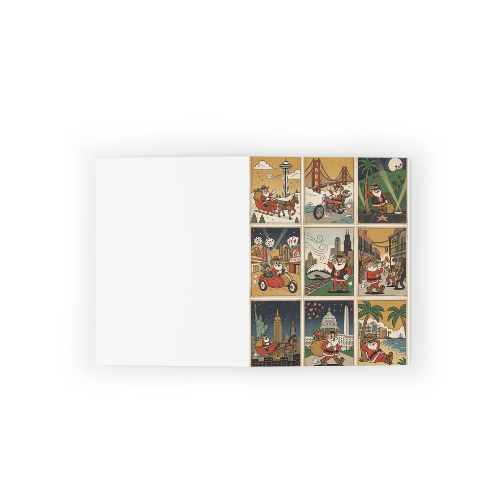 Vintage Santa Travel Greeting Cards - Christmas - Dark Sky Outpost