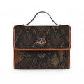 Waterproof Canvas Bag — Dark Botanical Moth Print Satchel - Dark Sky Outpost